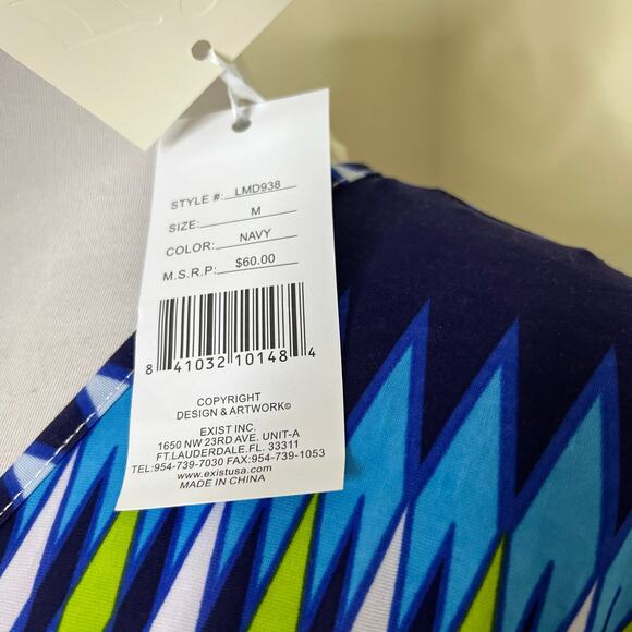 5th & Love Maxi Dress MEDIUM Blue Dolman Keyhole Jersey V-Neck Smocked Ruffle - Picture 6 of 9